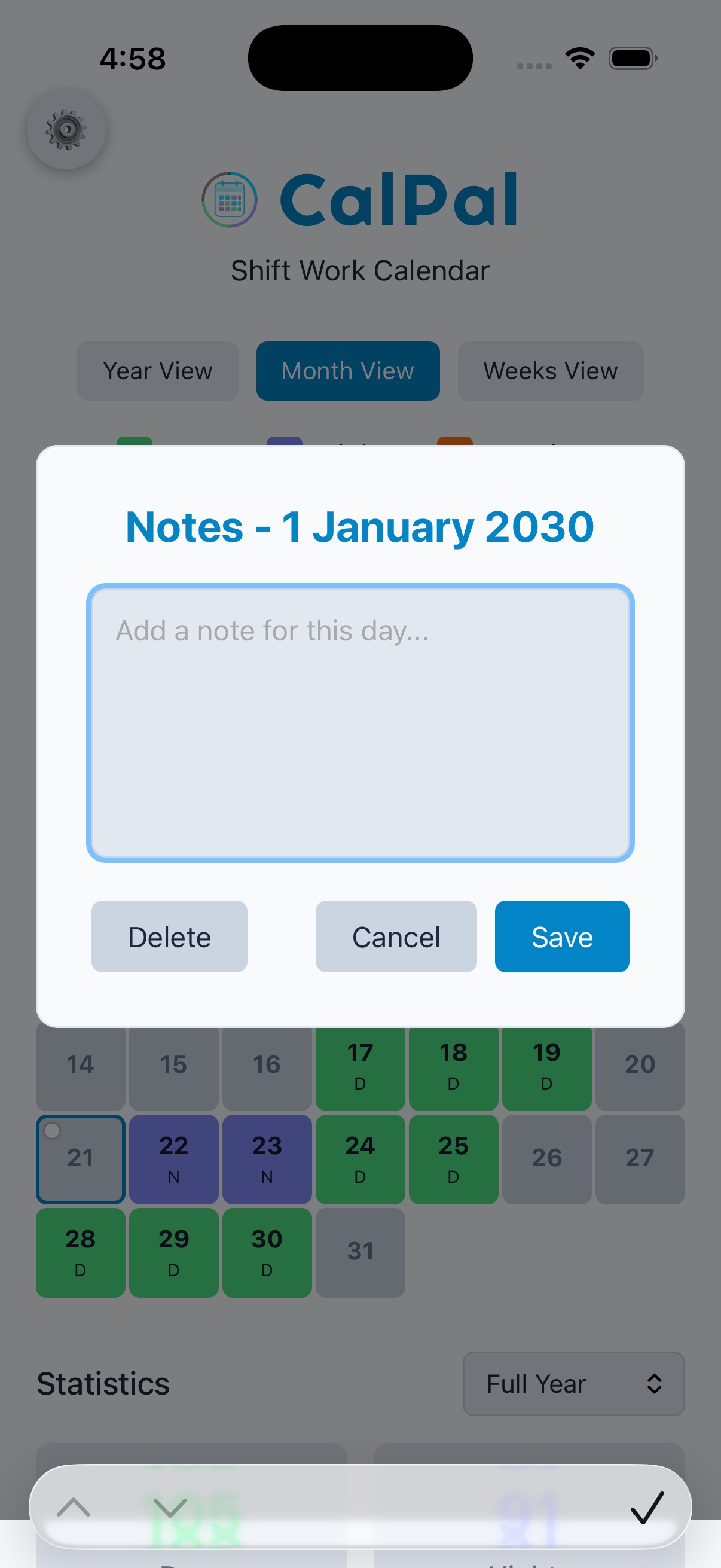 Add Notes - Daylight Theme